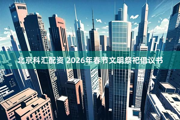 北京科汇配资 2026年春节文明祭祀倡议书